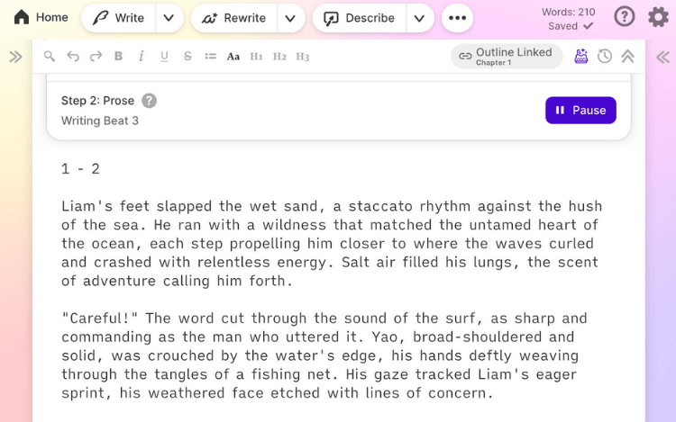 Sudowrite outline example